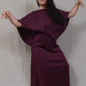 Vintage Burgundy Maxi Dress